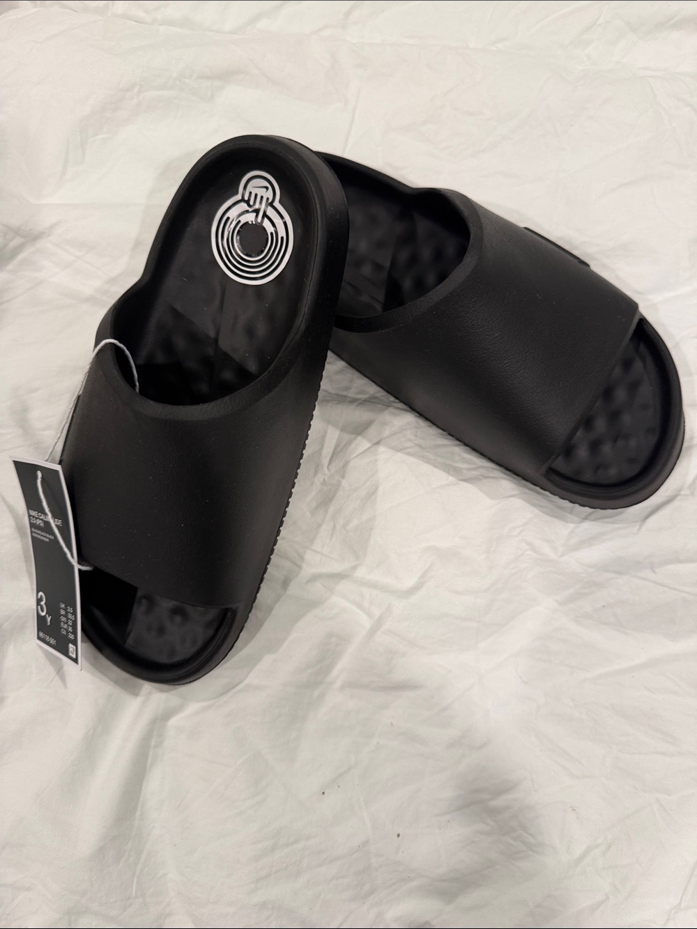 Nike Kids Black Slide Sandals